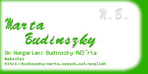 marta budinszky business card